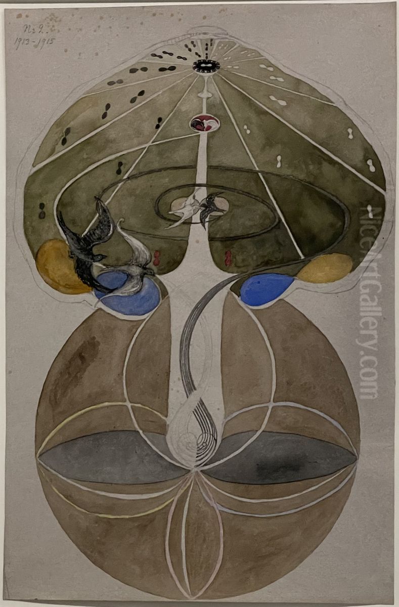 Tree of Knowledge, No. 2 Oil Painting by Hilma af Klint