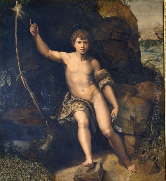 Saint John the Baptist Oil Painting by Raphael
