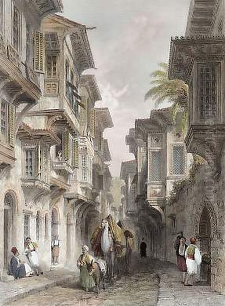 A Street in Smyrna. Oil Painting by Thomas Higham