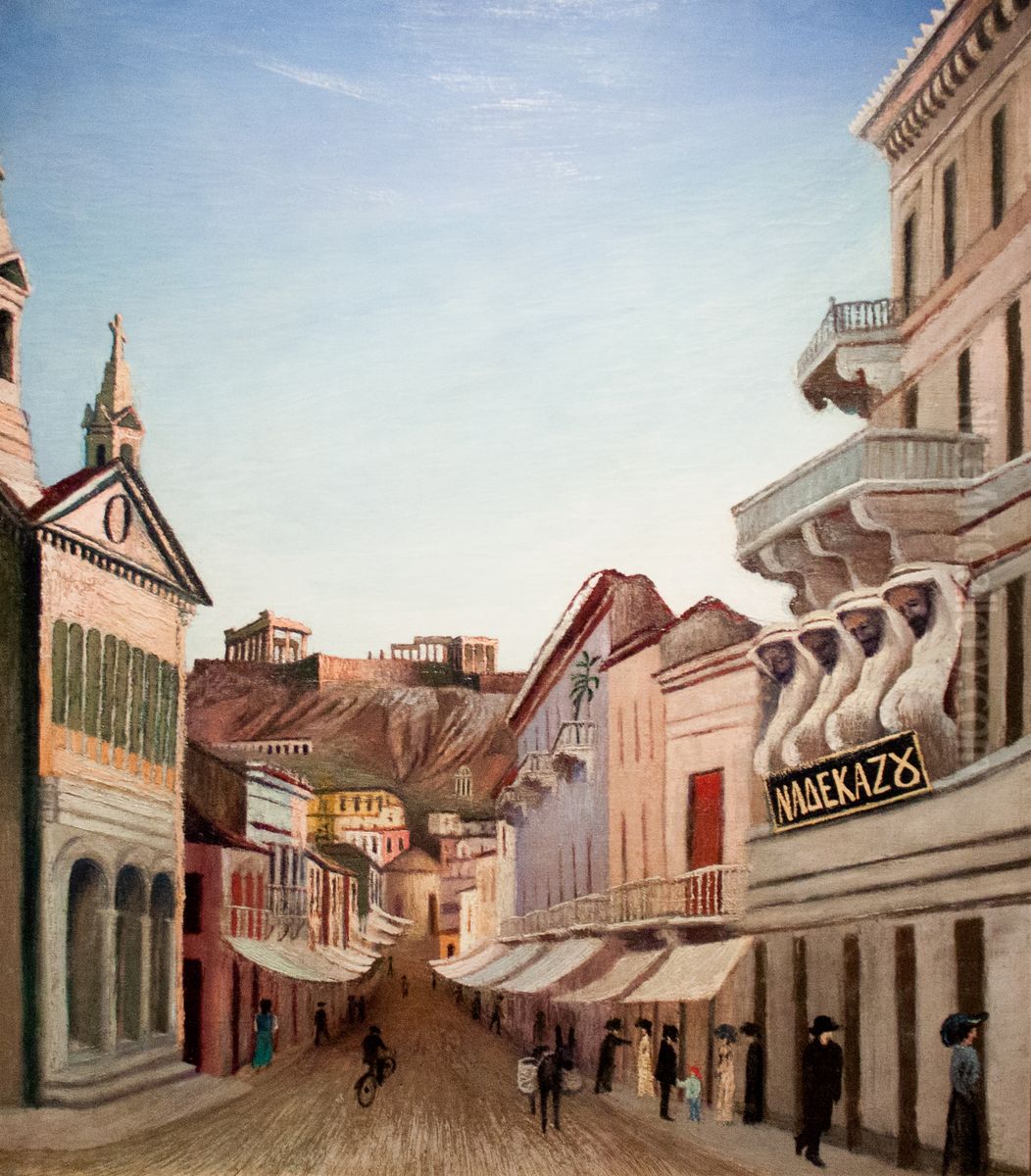 A Street in Athens Oil Painting by Tivadar Csontvary Kosztka