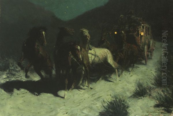 A Taint on the Wind Oil Painting by Frederic Remington