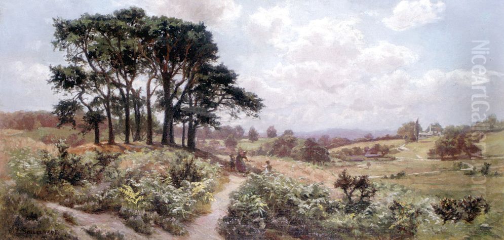 A Surrey Heath Oil Painting by Gertrude Spurr Cutts