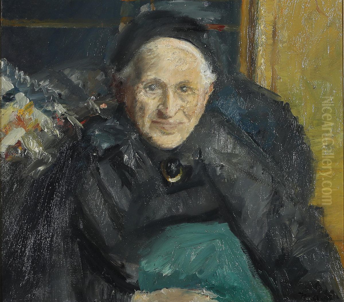 Portrait of an elderly woman. Oil Painting by Michael Peter Ancher