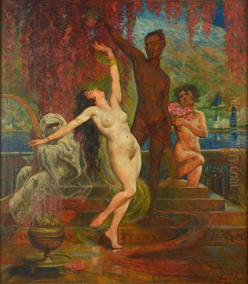 The harem Oil Painting by Emile Baes