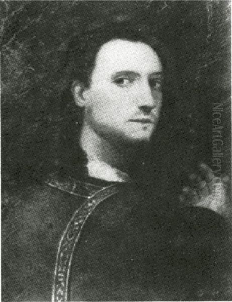 Portrait of a young man. Oil Painting by Il Pordenone