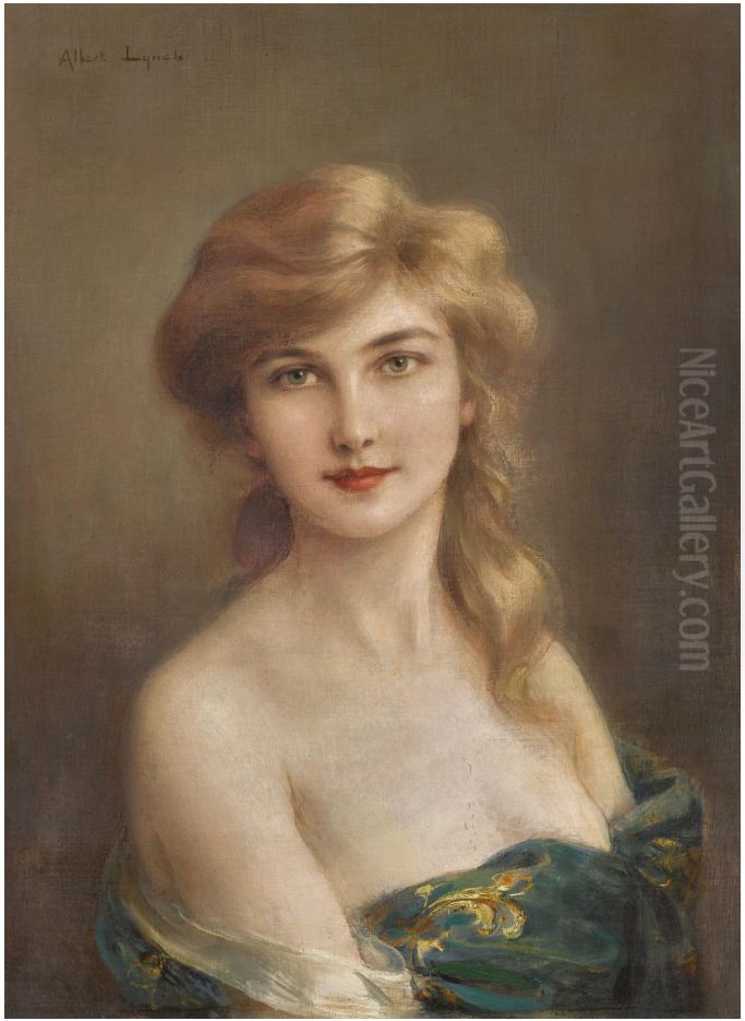 A Young Beauty Oil Painting by Albert Lynch