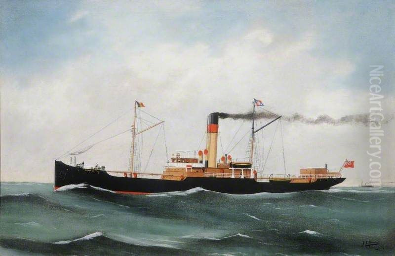 Jansen, A. J.; SSRawcliffe(Fair Weather) Oil Painting by Harry J. Jansen