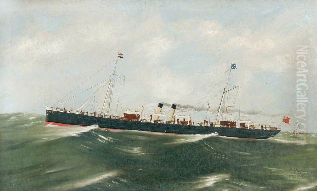 SS 'Norwich' Oil Painting by Harry J. Jansen