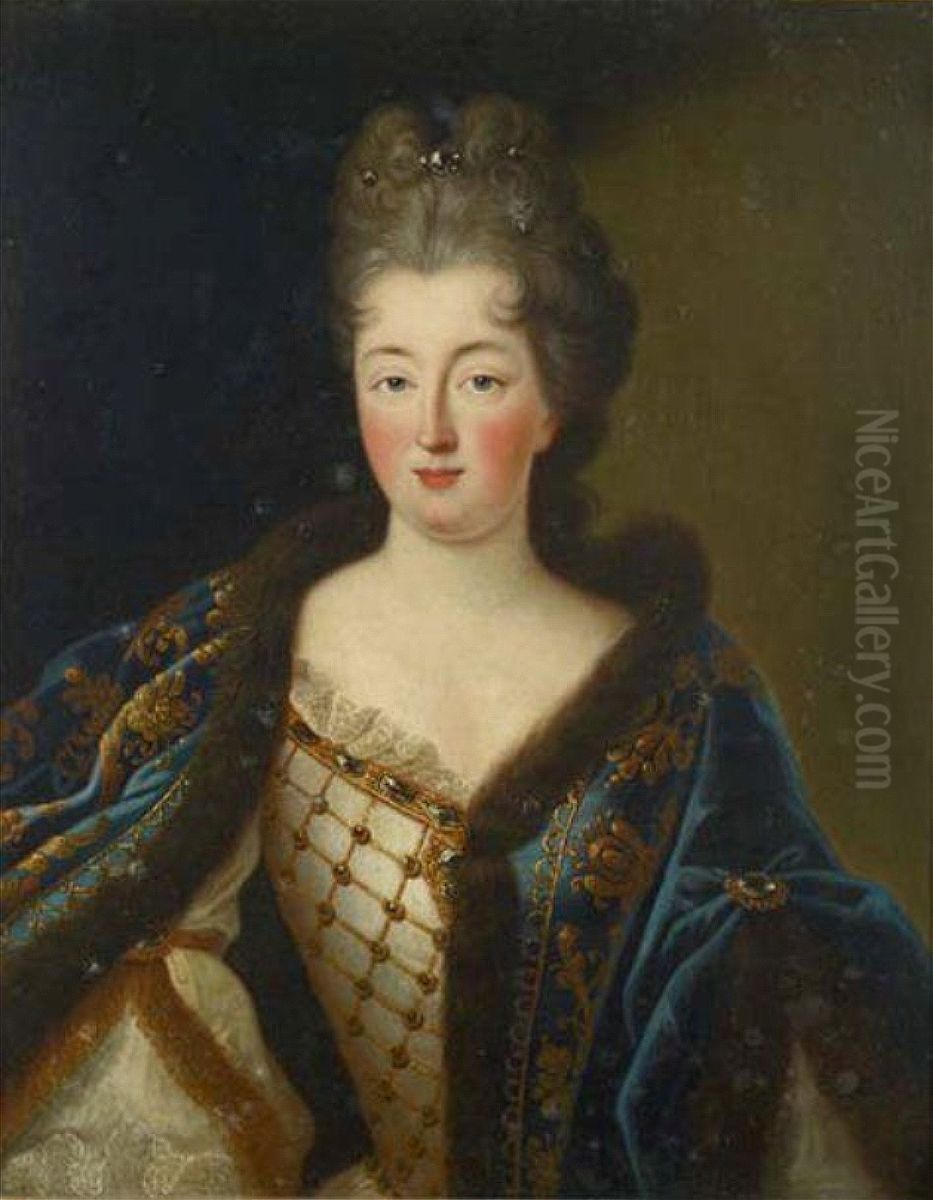 Portrait presume de Mme de Bourgogne Oil Painting by Pierre Mignard I