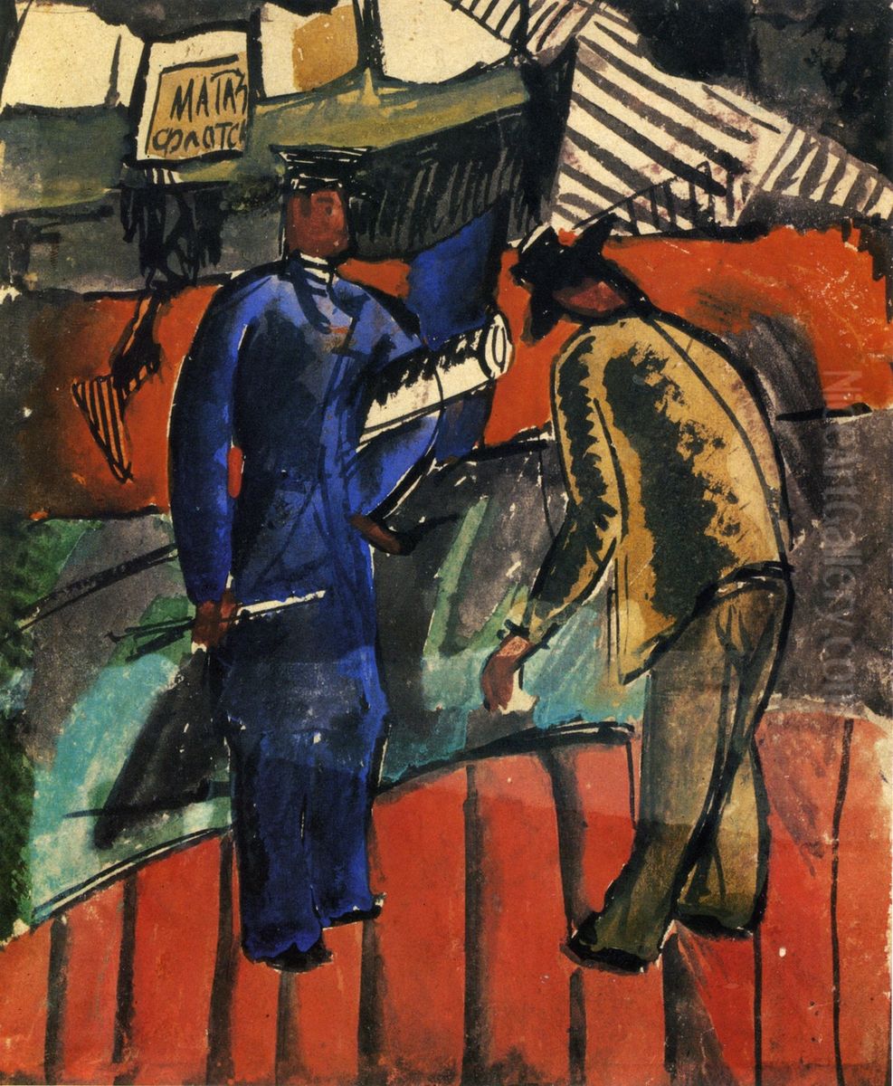 At the Opening of the Shipping Season Oil Painting by Vladimir Tatlin