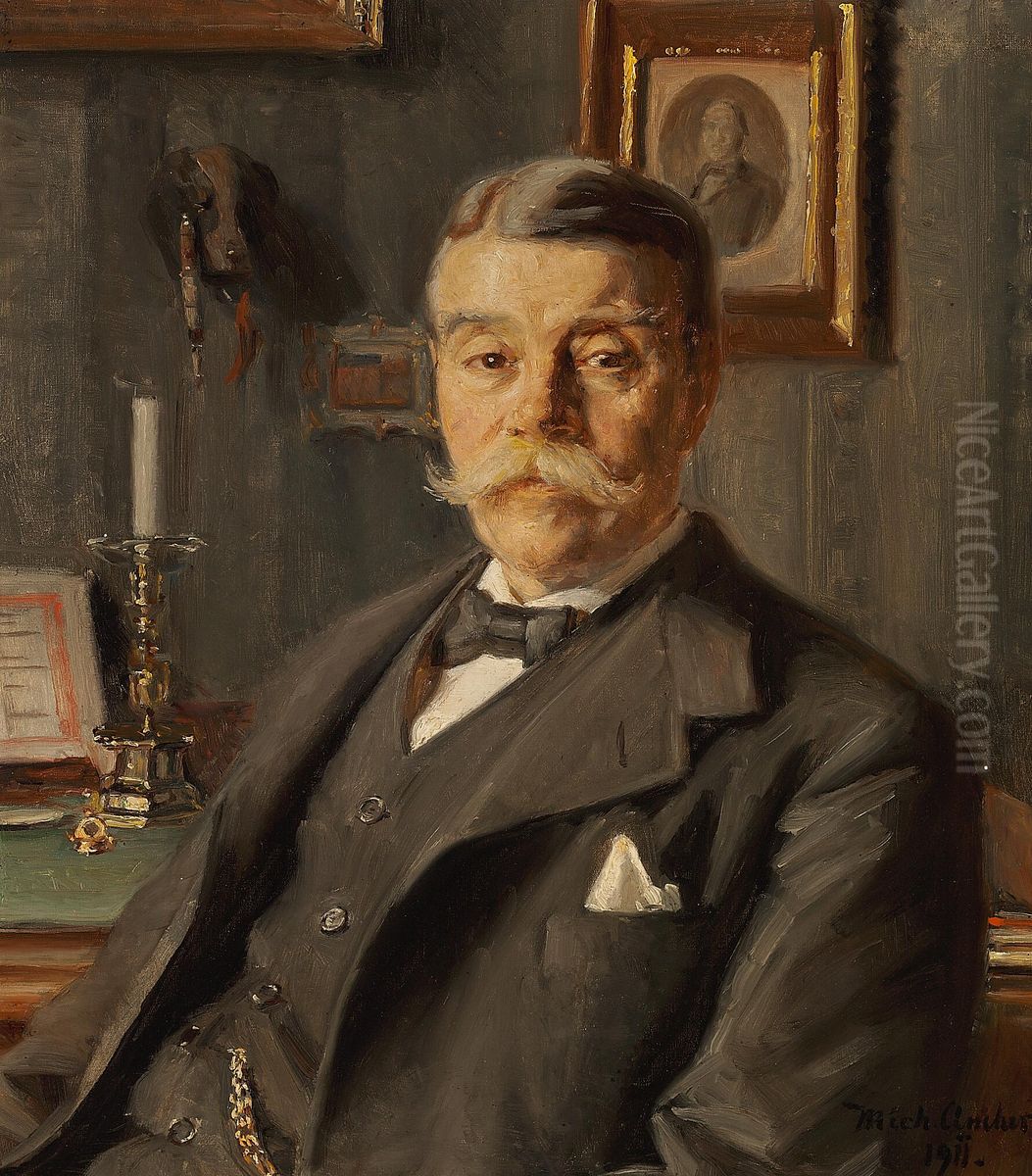Portrait of Alexander Bech. Oil Painting by Michael Peter Ancher