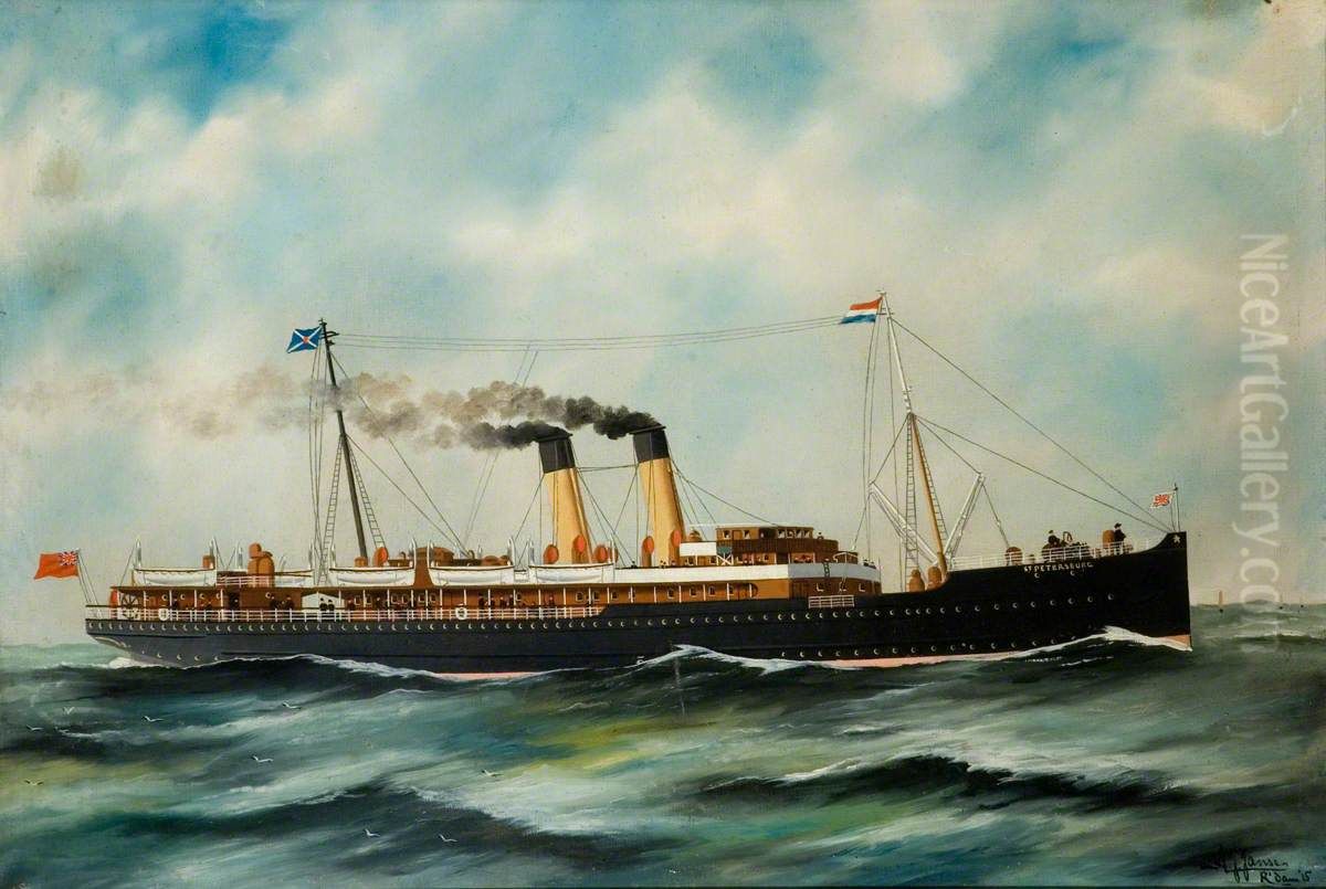 SS 'St Petersburg' Oil Painting by Harry J. Jansen