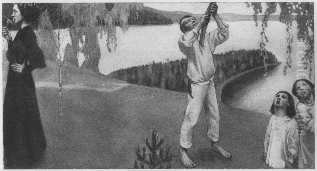 Spring Oil Painting by Akseli Valdemar Gallen-Kallela