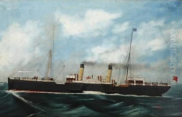 Suffolk Coast Paddle SteamerPrincess of Wales Oil Painting by Harry J. Jansen