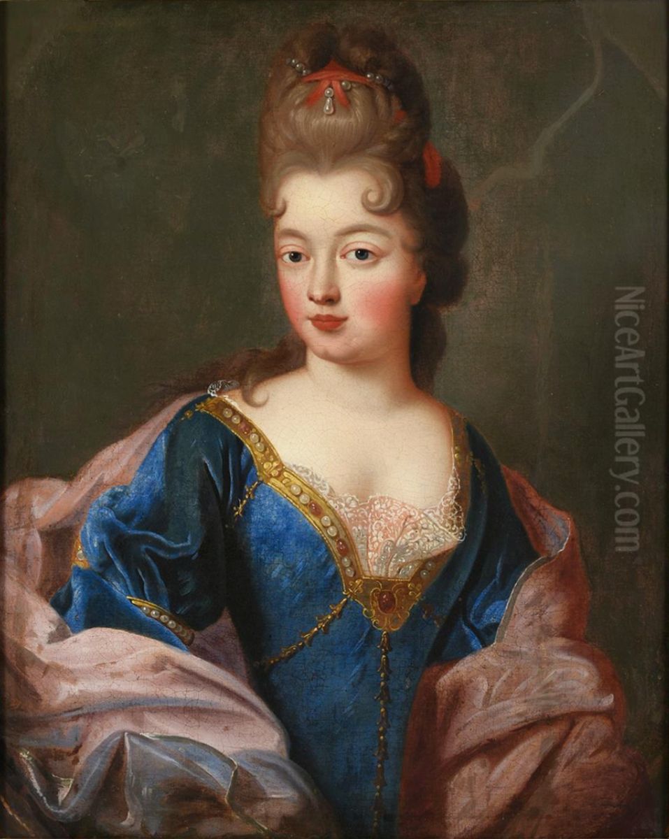 So-called Portrait of Marie Adelaide of Savoy, Duchess of Burgundy Oil Painting by Pierre Gobert