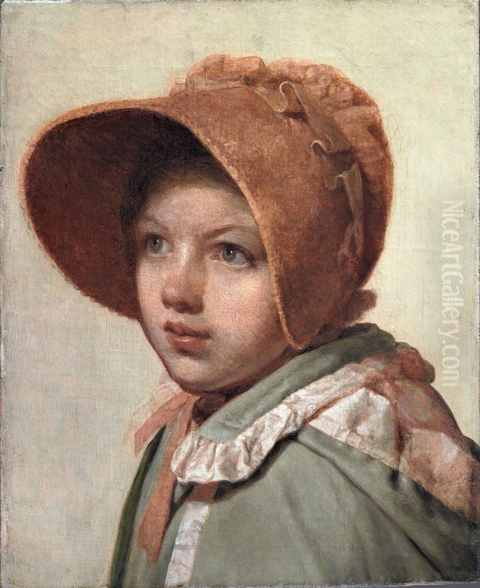 <<Portret A. A. Venecianovoj>> Oil Painting by Alexey Venetsianov