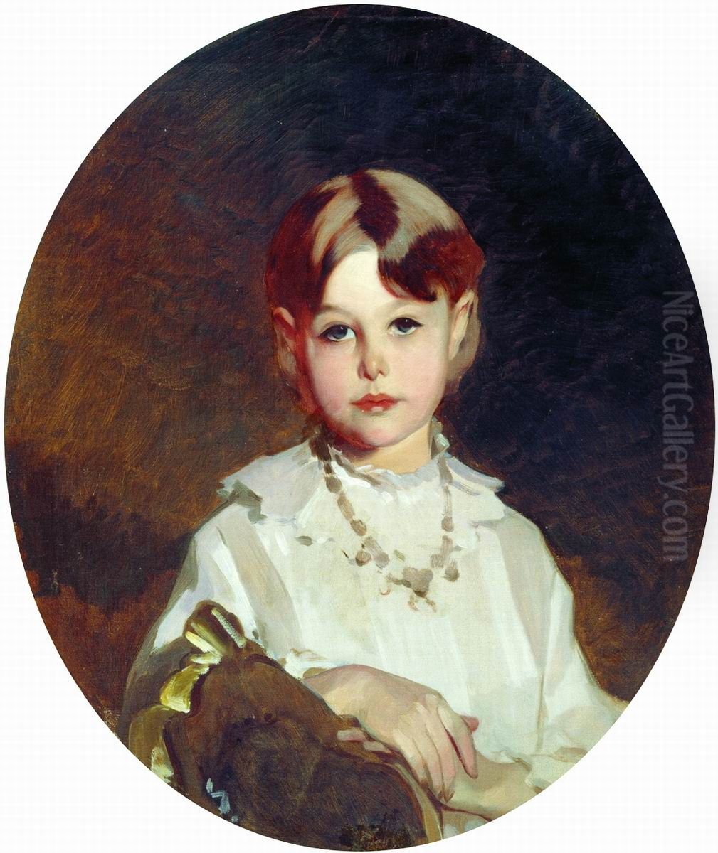 A.S. Sheremeteva in childhood Oil Painting by Ivan Makarov