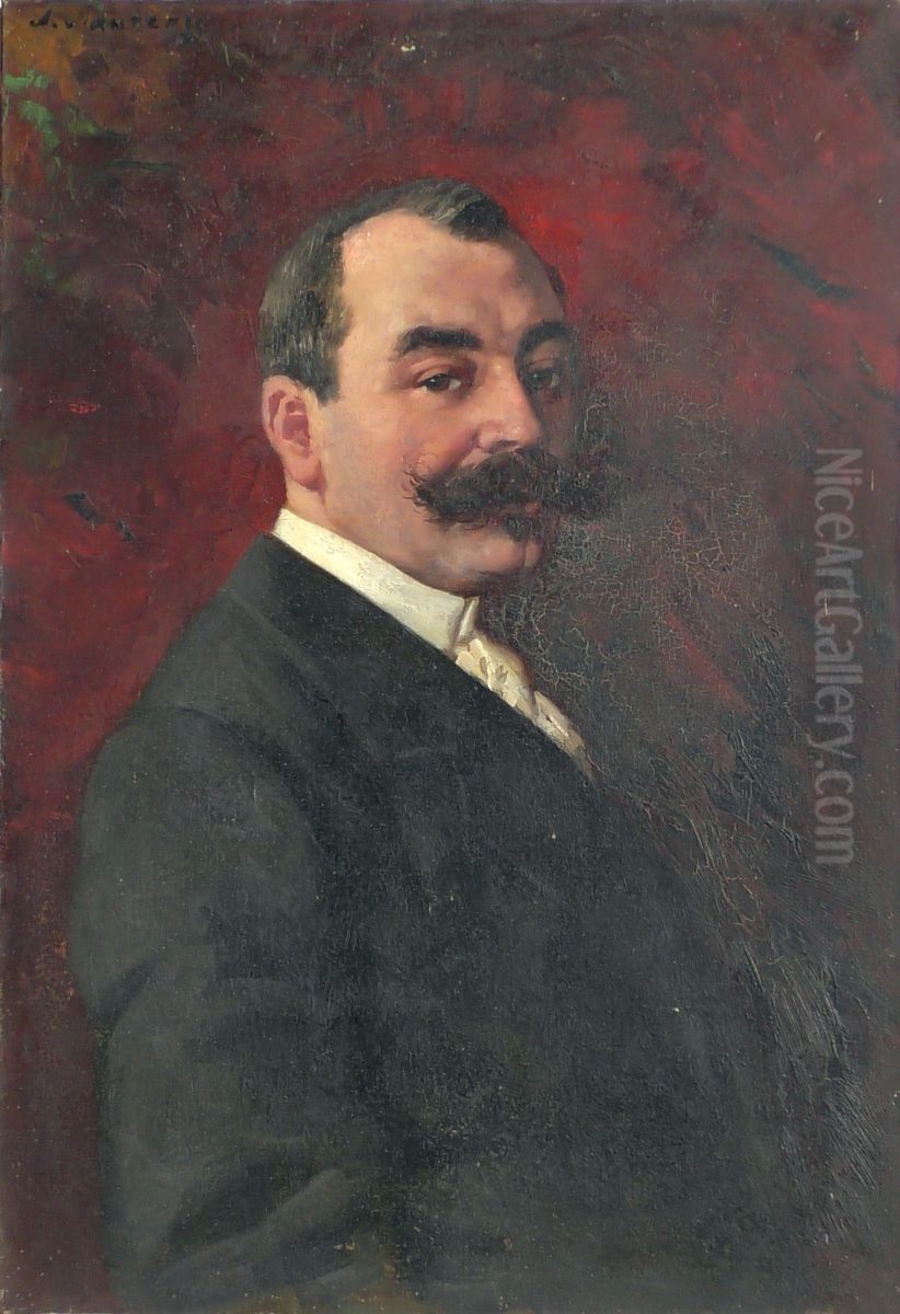 Self-portrait Oil Painting by Alphonse Maureau