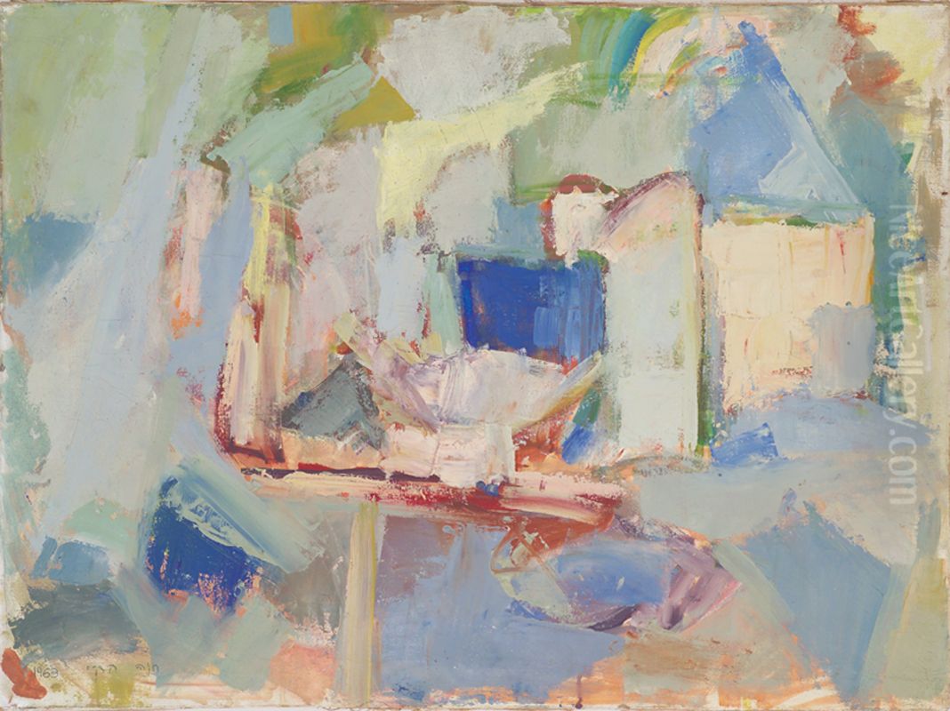 Composition in Blue Oil Painting by unknown