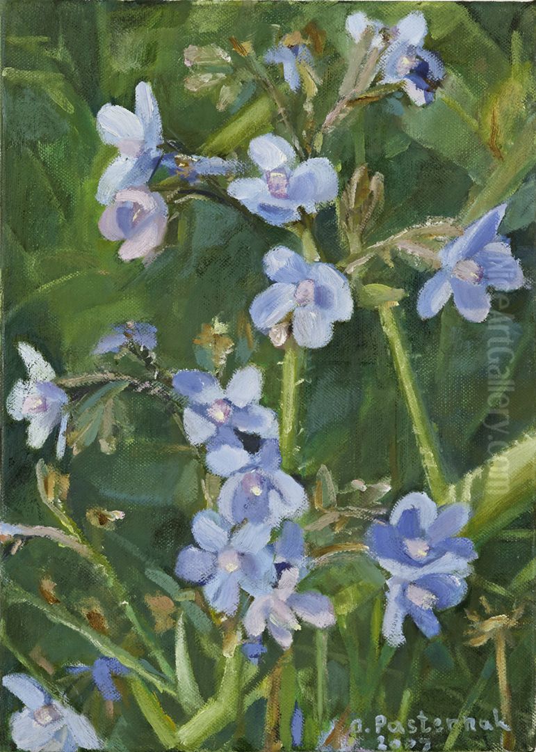 Anchusa Italica Oil Painting by Anna Pasternak