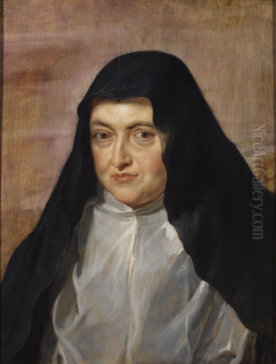 Aartshertogin Isabella gekleed als non Oil Painting by (studio of) Rubens, Peter Paul