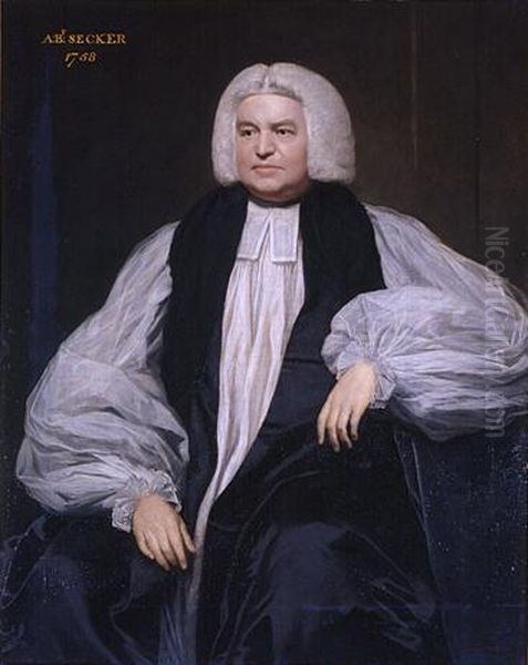 Thomas Secker(1693-1768),  Archbishop of Canterbury Oil Painting by Of Sir Joshua Reynolds