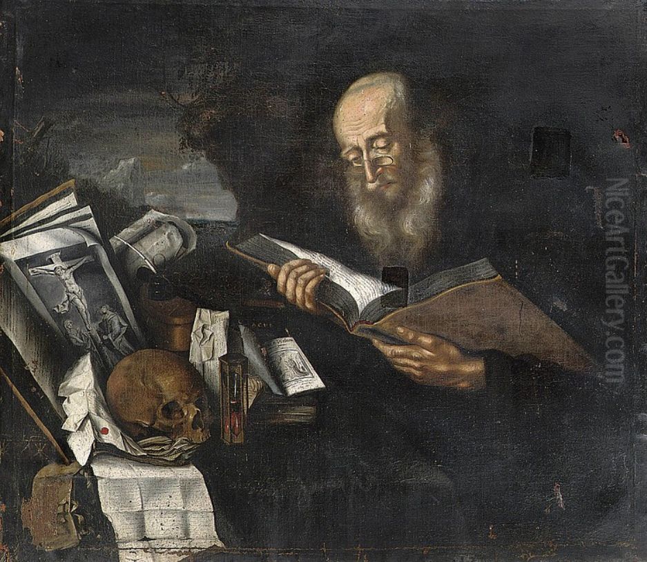A hermit Oil Painting by Christian Von Thum