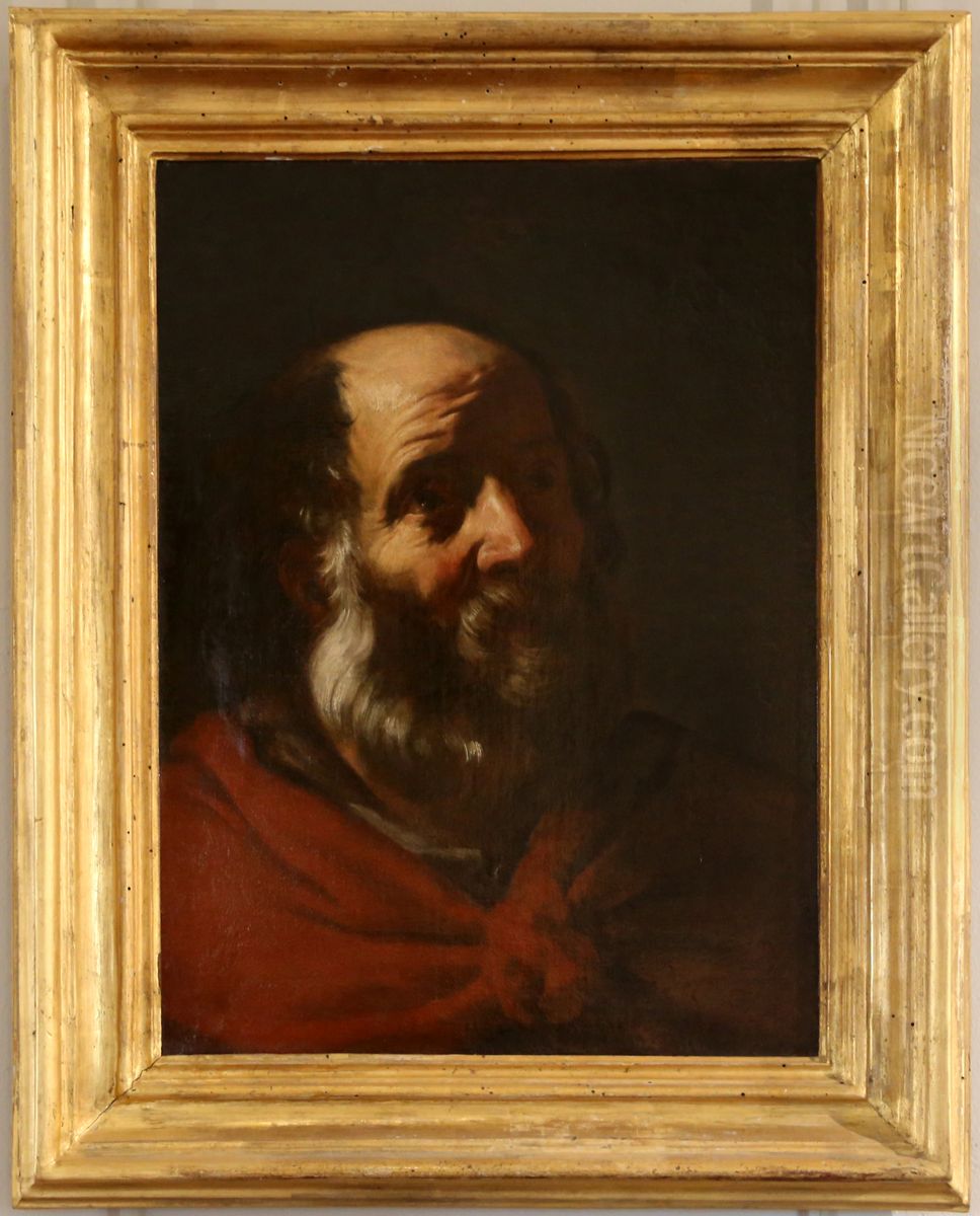 Head of an Apostole Oil Painting by Abraham Janssens I