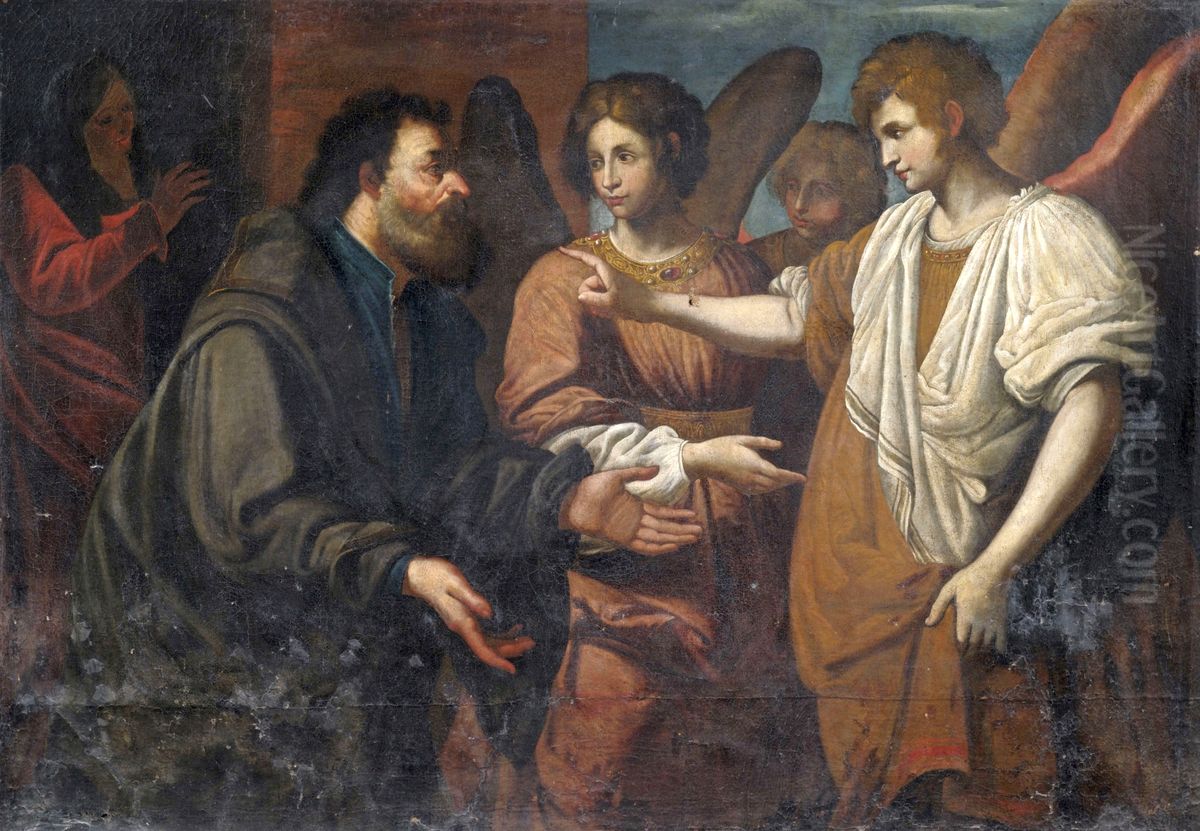 Abraham und die drei Engel Oil Painting by Unidentified painter