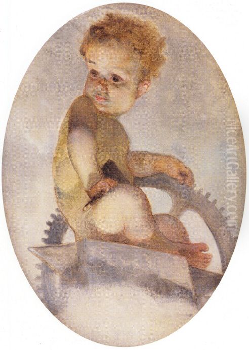 La Industria. Oil Painting by Antonio Cortina Farinos