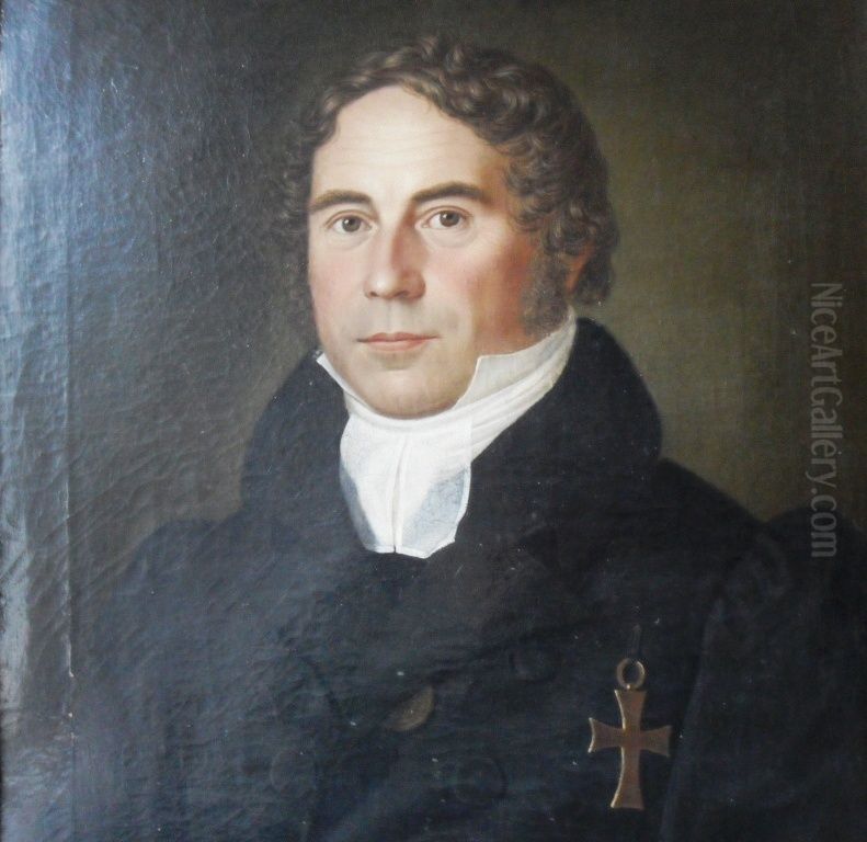 F.A. Westphal in the year 1829, Abbot of the monastery of Koenigslutter, Duchy of Brunswig Oil Painting by Unidentified painter