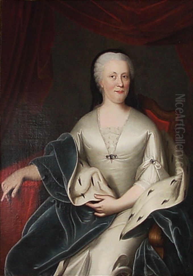 Portrait ofLandgravine Marie Louise of Hesse-Kassel(1688-1765) Oil Painting by Bernard Accama