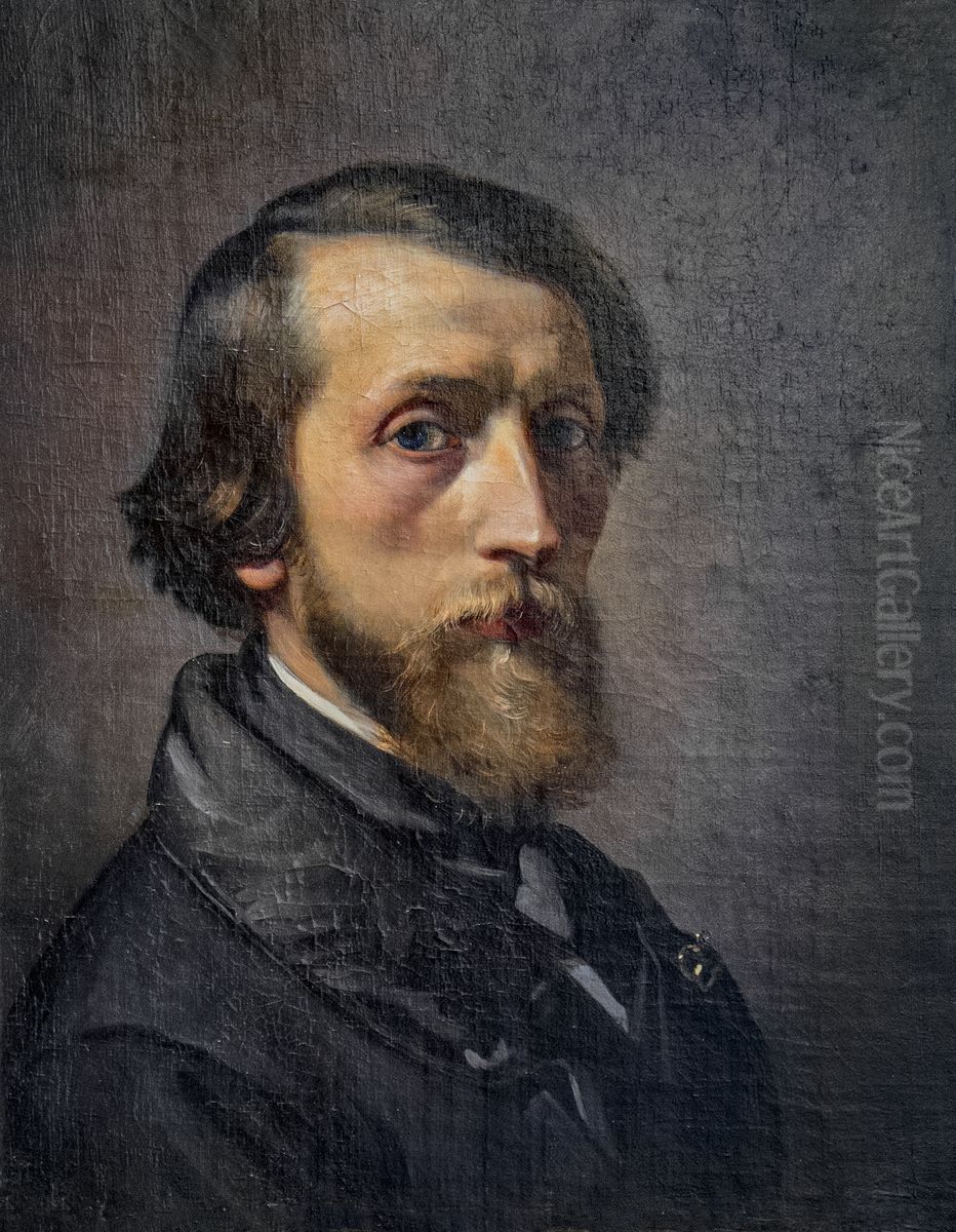 Self-Portrait ofAntonio Zona Oil Painting by Antonio Zona