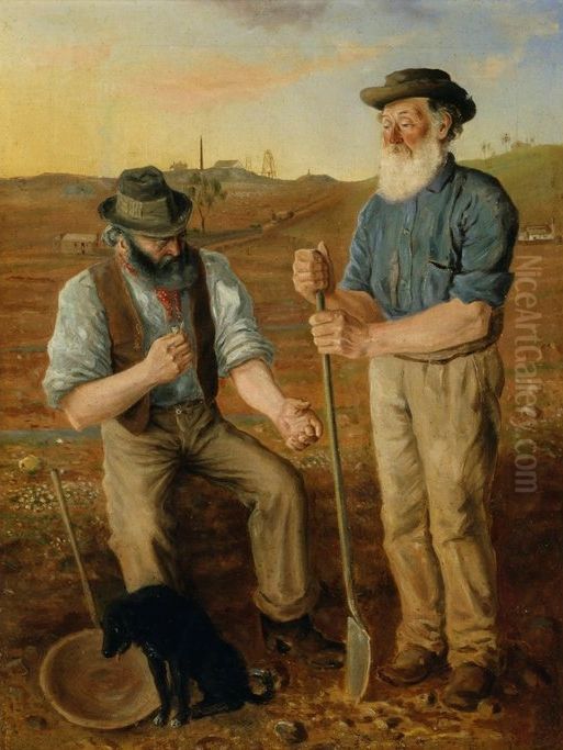 Christopher and Theodore Ballerstedt Oil Painting by unknown