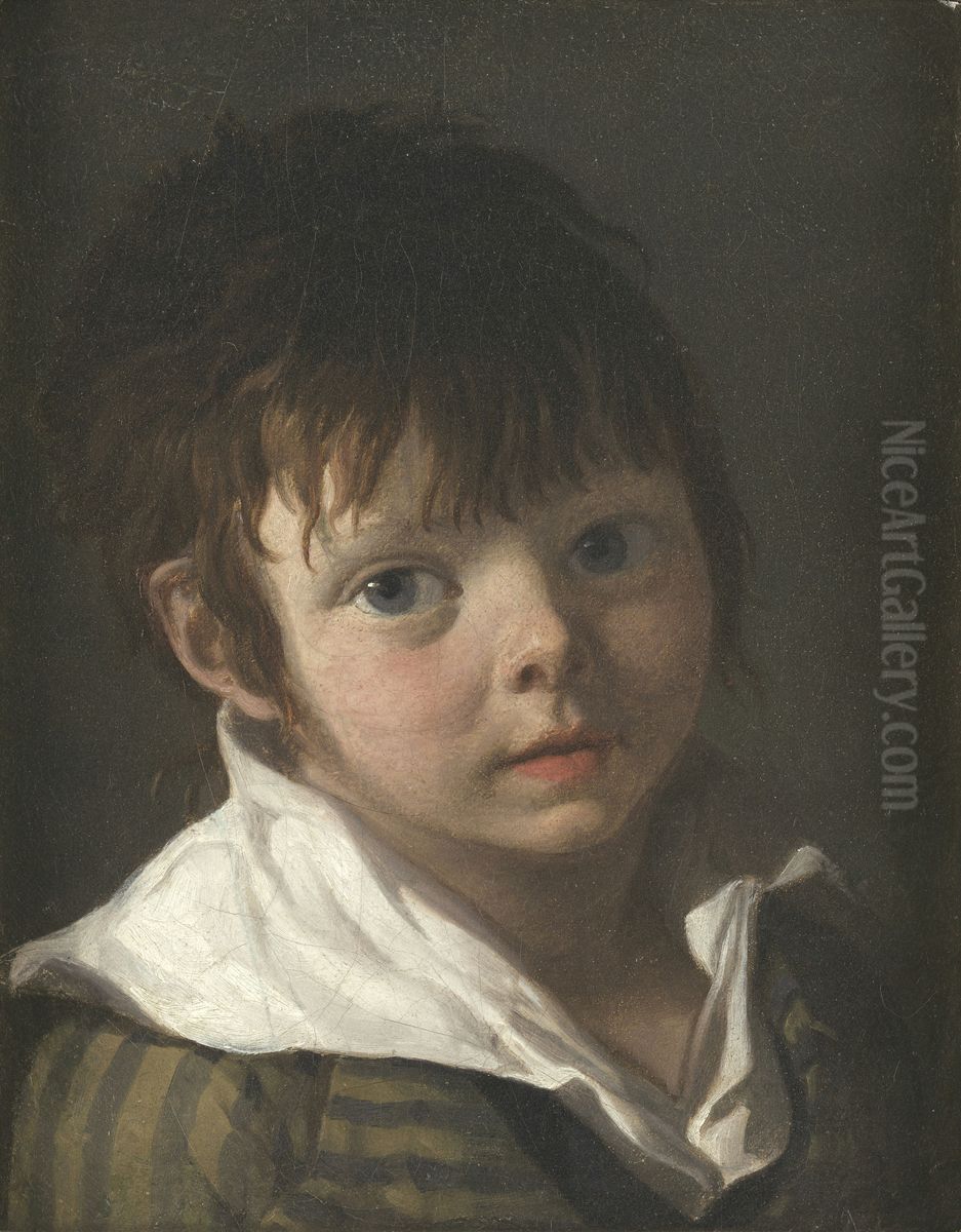 Portrait of Theodore Taunay as a child Oil Painting by Nicolas-Antoine Taunay