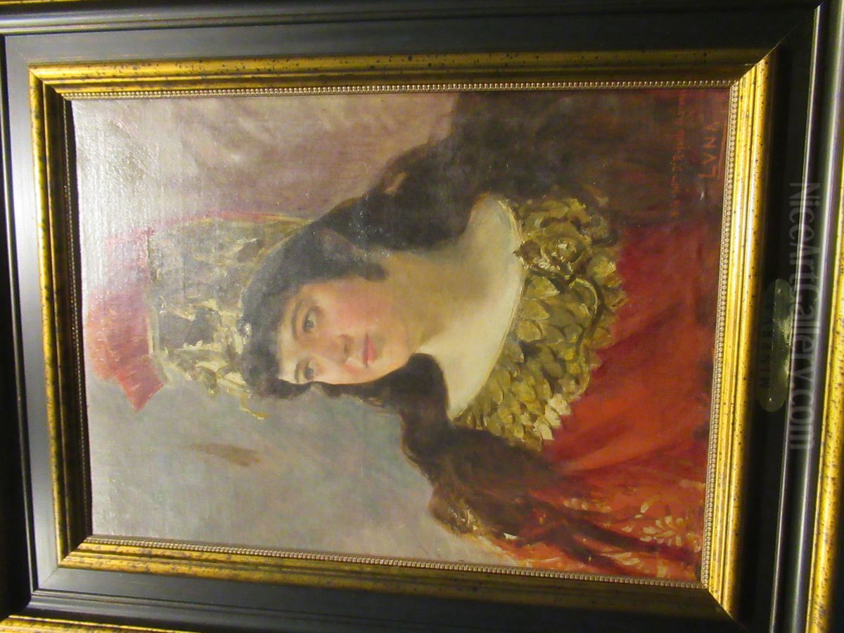 Minerva Oil Painting by Juan Luna