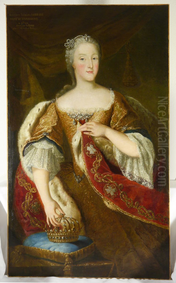 Bildnis der Konigin Elisabeth Therese von Sardinien Oil Painting by Unidentified painter