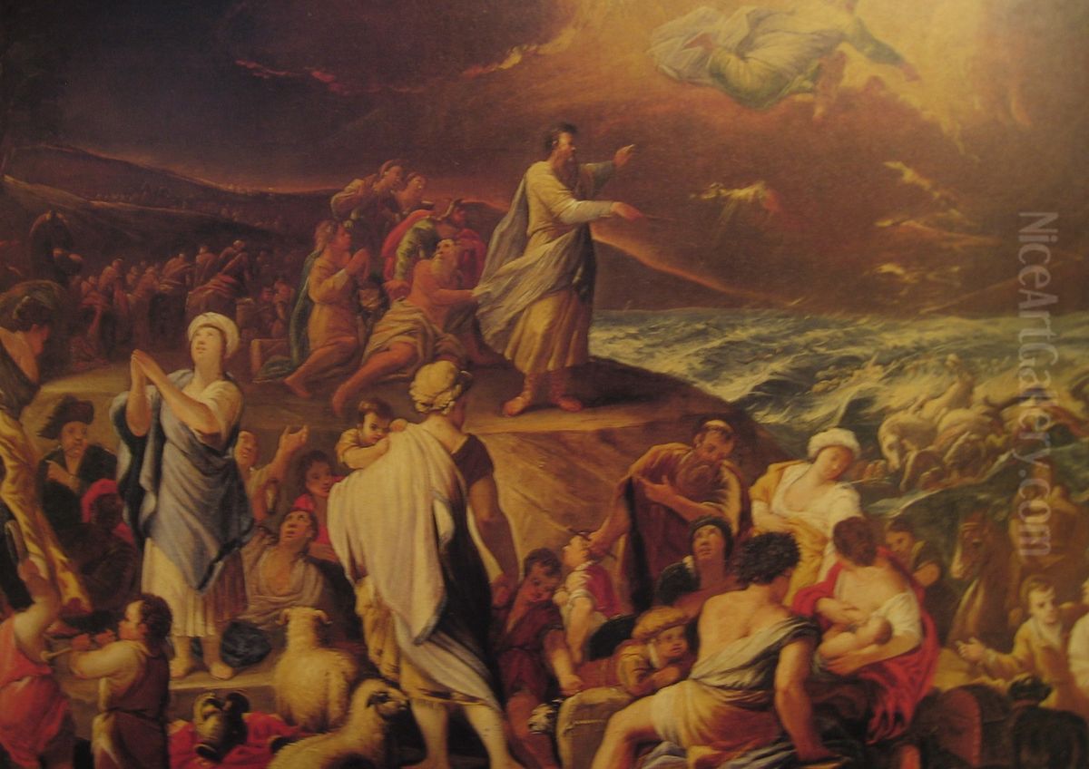 Passaggio del Mar Rosso Oil Painting by Antonio Cifrondi