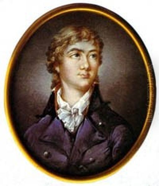 Portrait ofAdelbert von Chamisso(1781-1838) Oil Painting by Unidentified painter