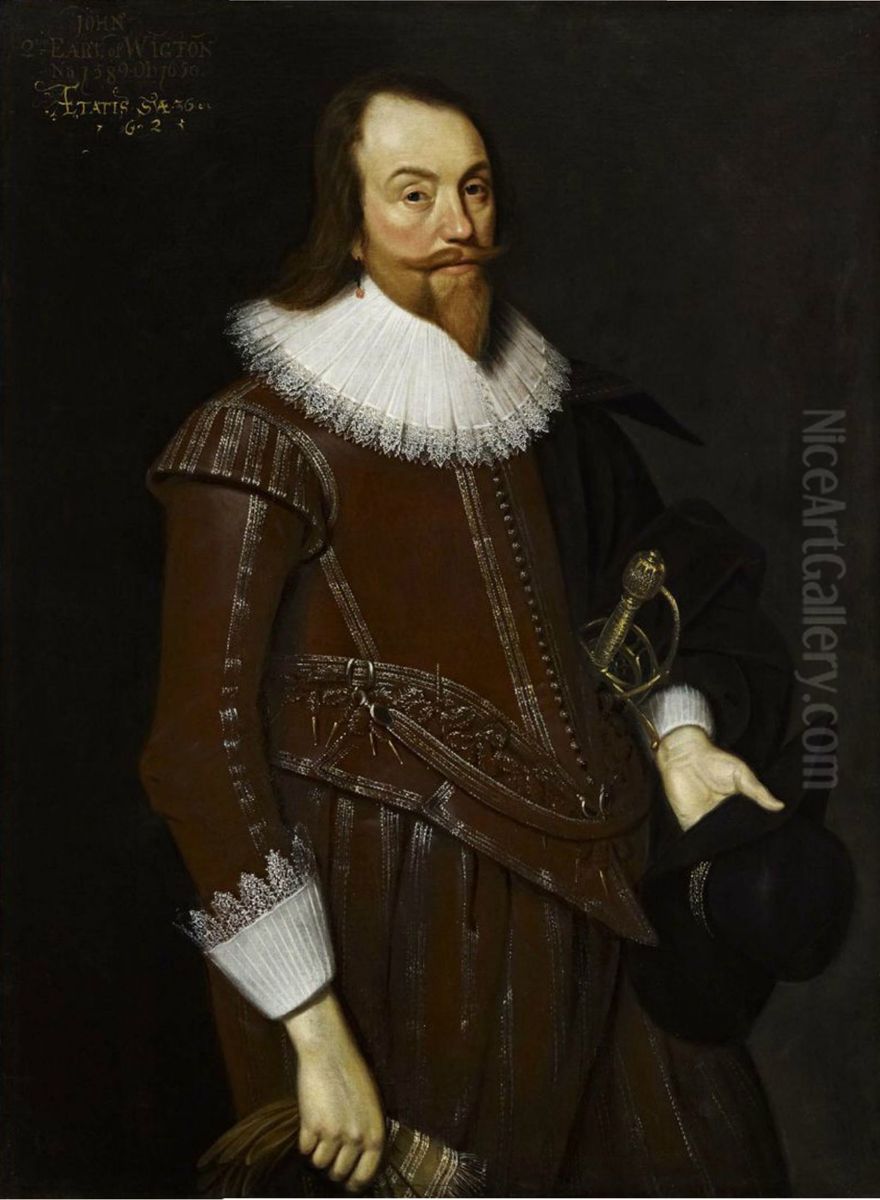 Portrait of John Fleming, 2nd Earl of Wigtown Oil Painting by Adam de Colone