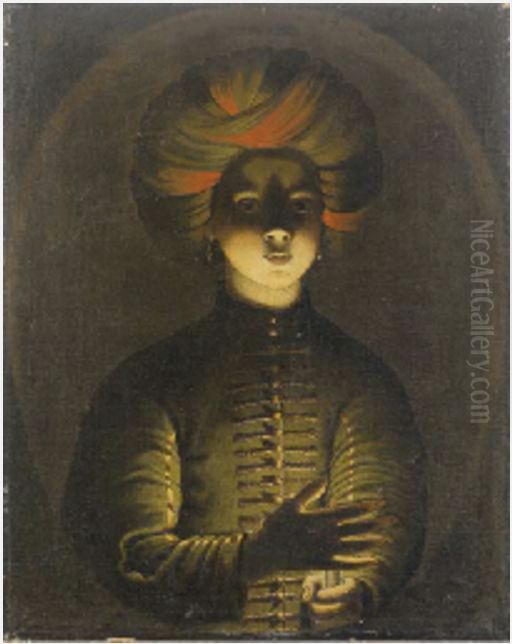 Oriental with a candle Oil Painting by Adam de Coster