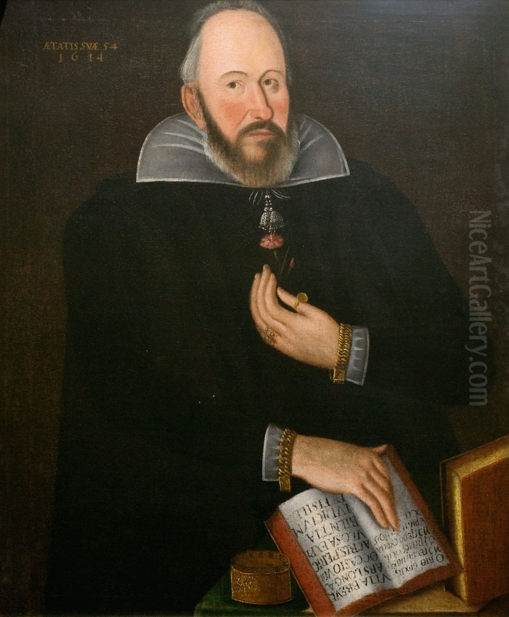 Dr David Kinloch (1559-1617) Oil Painting by Adam de Colone