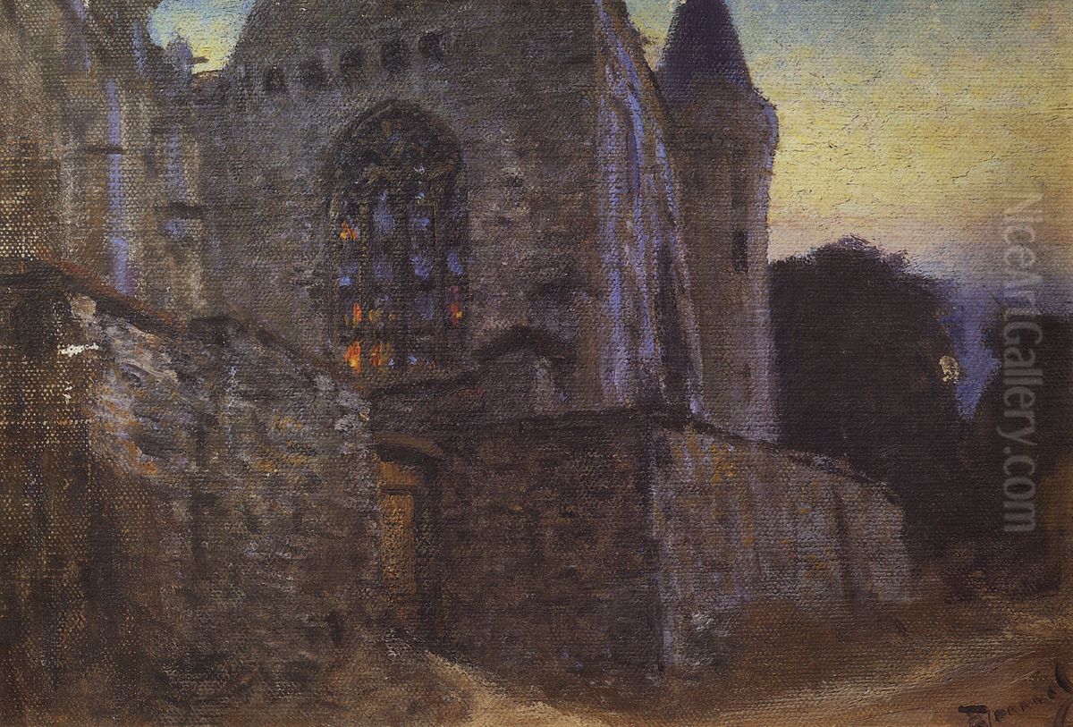 Abbaye Saint-Sauveur de Redon Oil Painting by Vasily Polenov