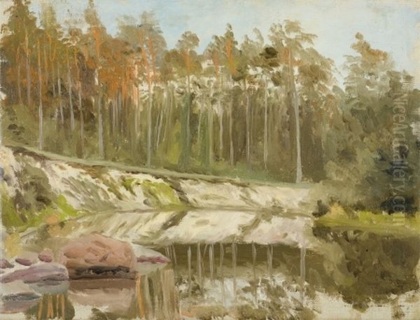 Evening near Paldiski Oil Painting by Amandus Adamson