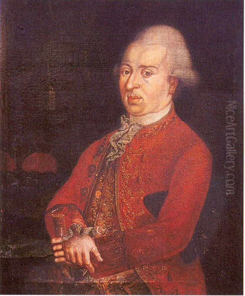 Portrait of Joseph Maria Benedikt von Furstenberg (1758-1796) Oil Painting by Unidentified painter