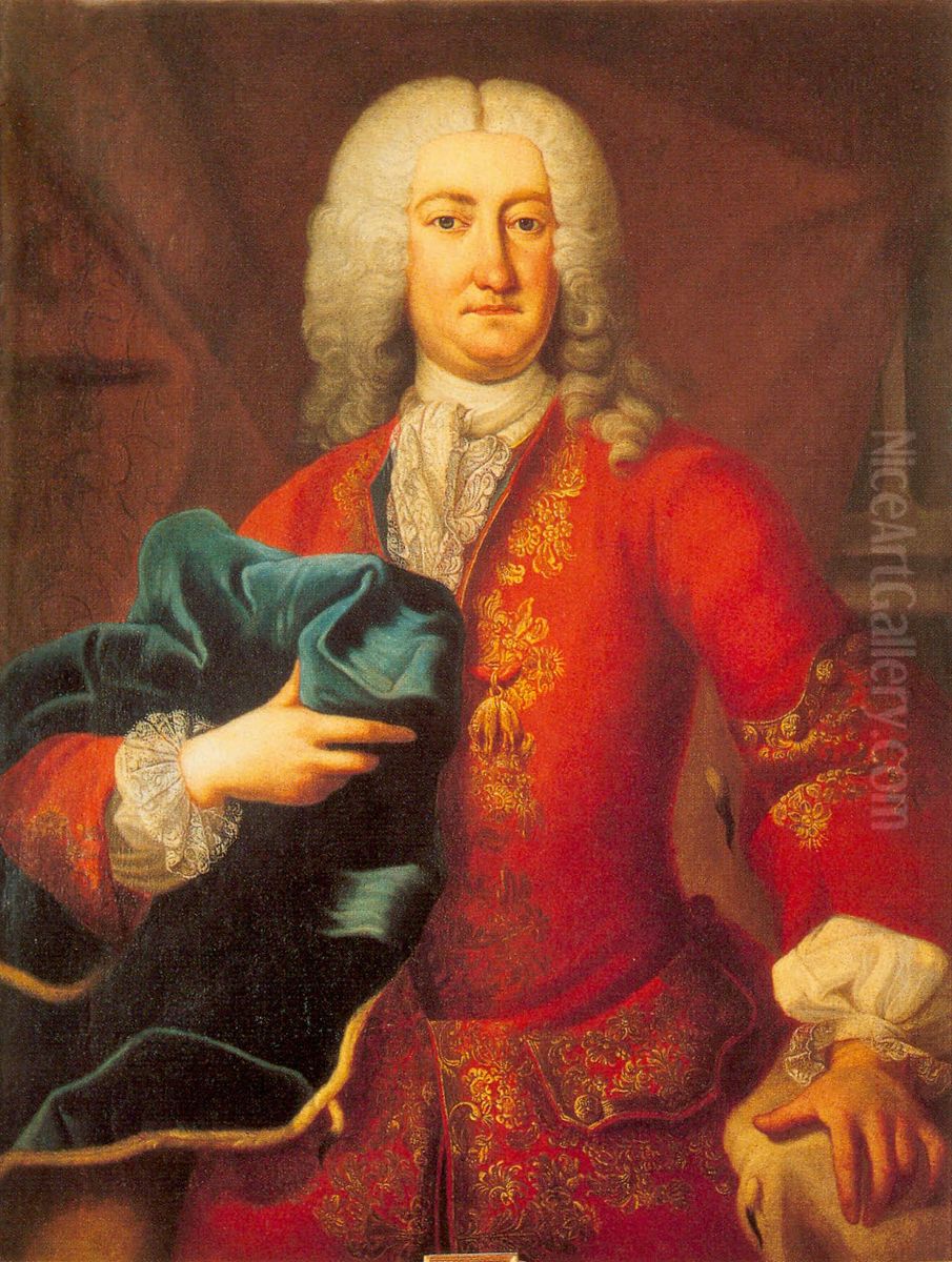 Portrait ofJoseph William Ernest, Prince of Furstenberg-Stuhlingen(1699-1762) Oil Painting by Unidentified painter