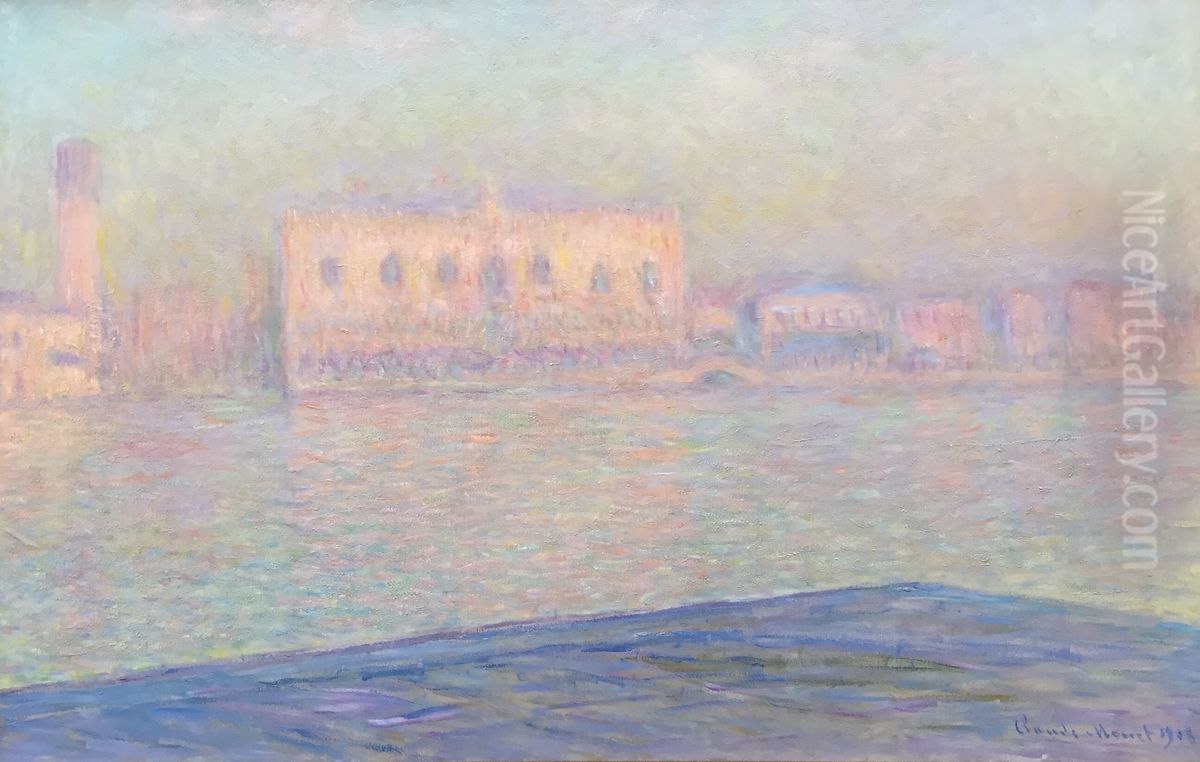 The Doge's Palace Seen from San Giorgio Maggiore Oil Painting by Claude Oscar Monet