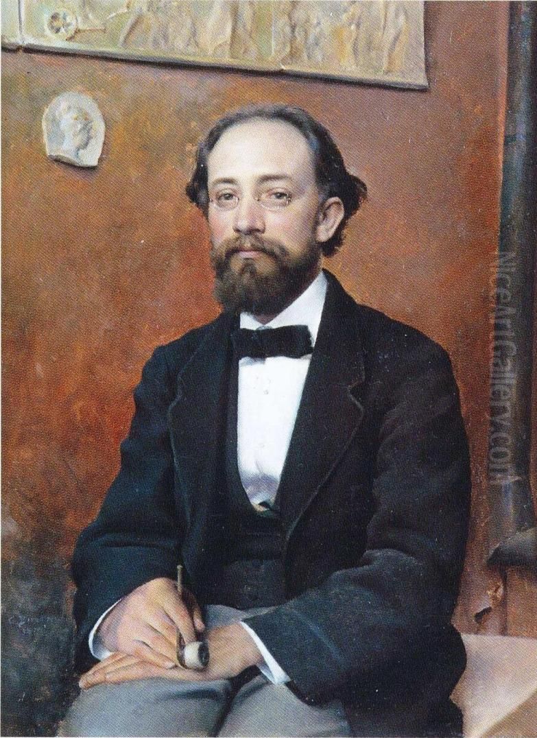 Portrait of Walter Runeberg Oil Painting by Gunnar Berndtson