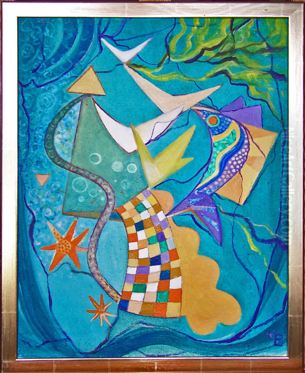 Abstract Sea Oil Painting by Emilia Bayer