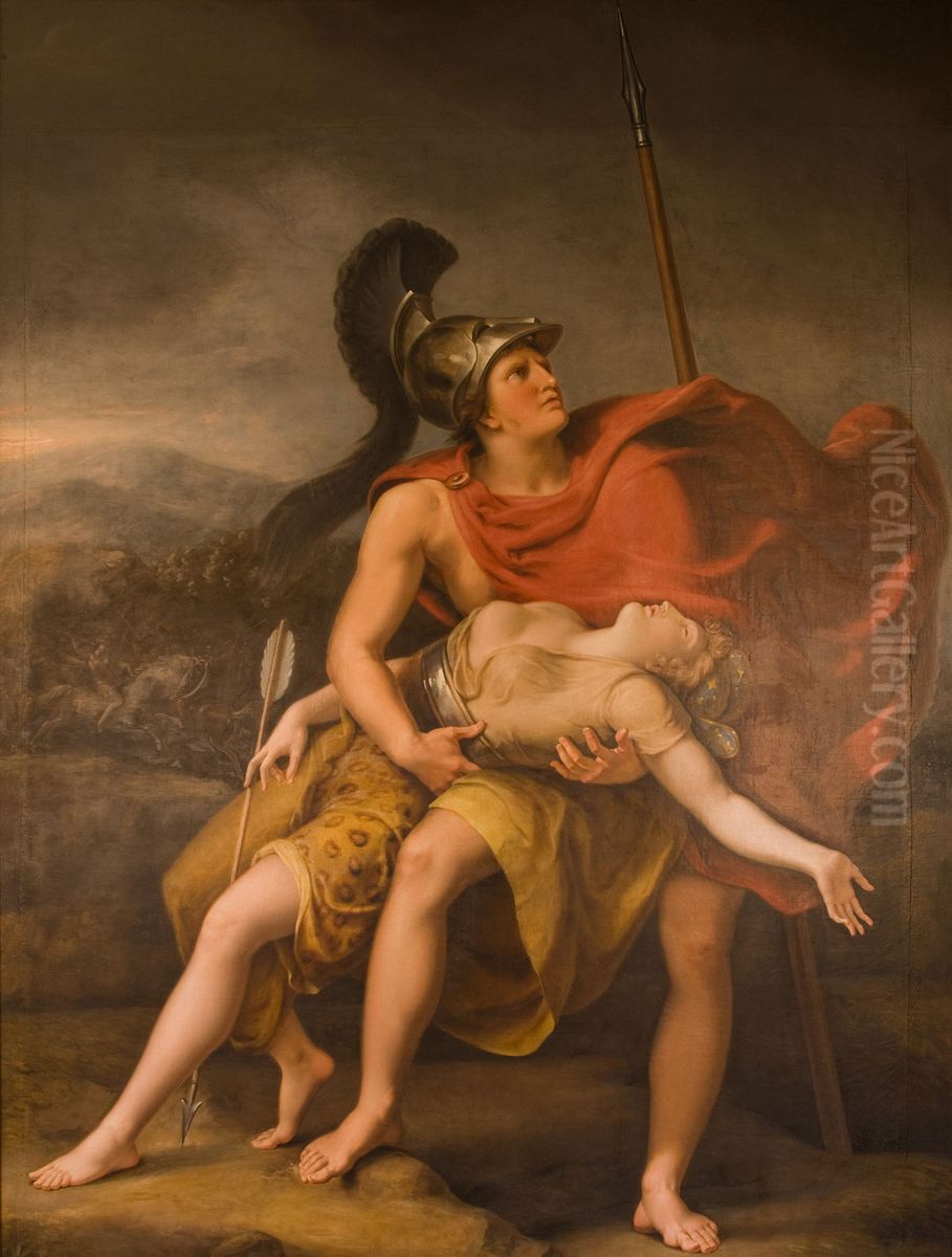 Achilles and Penthesilea Oil Painting by Johann Heinrich Wilhelm Tischbein I